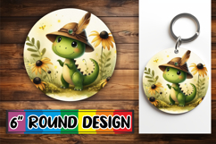 Timeless Circle Keychain Magic, Cute Dino Product Image 1