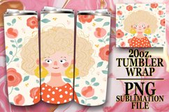 Elegant Tumbler Wrap with Floral Design 20oz Product Image 1