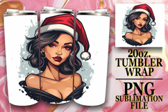 PRESENT OF HAPPINESS 20oz TUMBLER WRAP, Xmas Girl Product Image 1