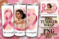 Blissful love 20oz tumbler wrap, Cancer Product Image 1