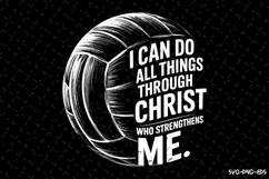 I can do All Things through Christ Svg | Quotes Svg Product Image 1