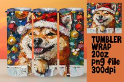 Winter Design Sublimation Peeking Dog Christmas Tumbler Product Image 1
