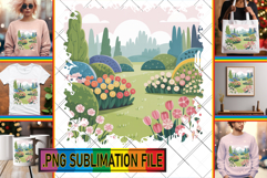 Stylish TOTE BAG Art Ideas PNG, Spring Product Image 1