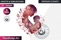 Romantic Flower clipart Rose gold Valentine floral PNG Product Image 1