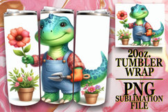 Blissful Moments 20oz tumbler wrap, Dino Product Image 1