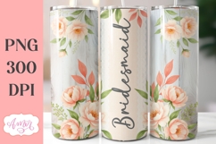 Wedding Tumbler Wrap sublimation PNG, Peonies tumbler wrap Product Image 5