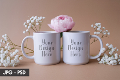 Pink Rose Mug Mockup PSD Product Image 1