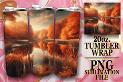 Cheerful Reflections 20oz tumbler wrap, Autumn Product Image 1