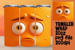 Cute 3D Emoji Tumbler Wrap - Cartoon Design Product Image 1