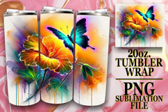 ENCHANTED GIFT 20oz TUMBLER WRAP, Butterfly Product Image 1