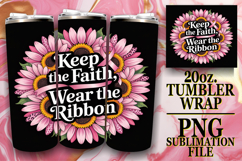Vibrant Nights 20oz tumbler wrap, Breast Cancer Product Image 1