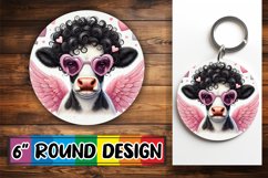Sublimation Circle Ornaments PNG, Valentines Product Image 1