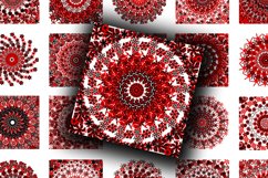 Digital Collage Sheet - Red Mandalas Product Image 3
