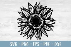 Sunflower SVG Sunflower PNG Sunflower clipart Paper cut file Product Image 1