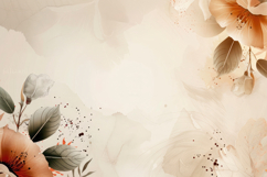 Pastel Brown Floral Background Wallpaper Product Image 1