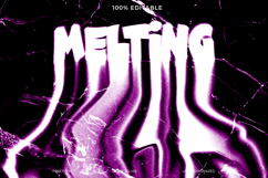 Abstract Melting Text on a Marble Background Product Image 1
