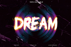 Dynamic Dream Text Graphic on Dark Marble Background Product Image 1