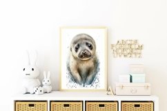 Watercolor Baby Pup Nursery Wall Art, Seal Printable Art Product Image 2