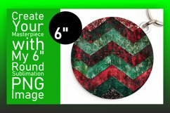 Sparkly Stripes Round Design for Keychain Product Image 1