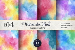 Watercolor Wash Digital Paper | Seamless Rainbow Texture Product Image 1