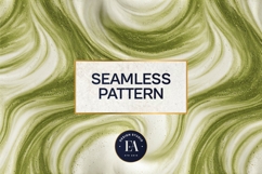 Matcha Latte Swirl Pattern, Creamy Matcha Abstract Paper Product Image 3