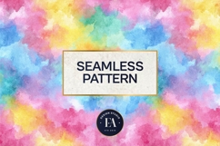 Watercolor Wash Digital Paper | Seamless Rainbow Texture Product Image 3