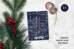 Embroidered Denim Digital Paper| Floral Denim Pattern Product Image 4