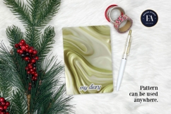 Matcha Latte Swirl Pattern, Creamy Matcha Abstract Paper Product Image 4