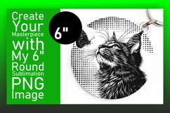 Cute Cat Sublimation: Round &amp; Keychain Series Product Image 1