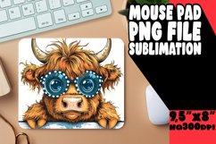 Peekaboo Cow Sublimation Mouse Pad Farm Design Product Image 1