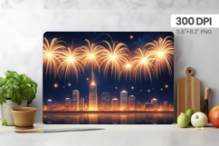 Happy New Year Cutting Board PNG Festive New Year's Eve 2026 Product Image 1