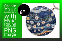 Whimsical Embroidered Circle Keyrings Product Image 1