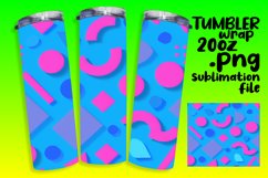 Abstract Neon Fantasia Sublimation Wraps 20oz Product Image 1