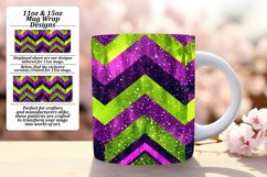 Glitter Stripe Mug 11oz/15oz Wrap with Sparkly Product Image 1