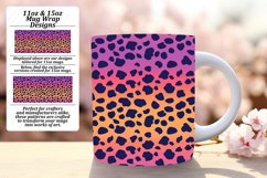 Colorful Leopard Print Glitter Mug Wrap 11oz/15oz Product Image 1