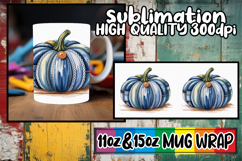 Enchanted days 11oz 15oz sublimation wrap, Pumpkin Watercolo Product Image 1