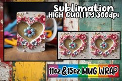 Nostalgic dreams 11oz 15oz mug wrap, 3D Heart Product Image 1
