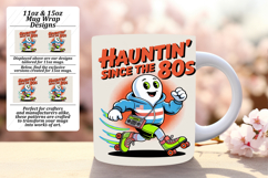 Colorful 11oz Mug Wrap Png Template , Funny Ghost Product Image 1