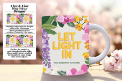 FASHIONABLE 11oz Mug Wrap PNG , Flower Quote Product Image 1