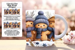 Festive Gingerbread Mug 11oz/15oz Winter Pattern Product Image 1