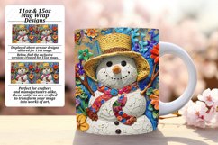 Summer Snowman Sublimation Mug Wrap 11oz/15oz Christmas Product Image 1