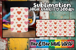 Radiant moments sublimation 11oz 15oz mug wrap, Valentine's Product Image 1