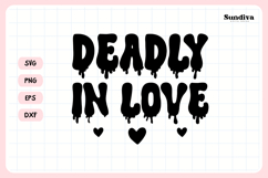 Spooky Bachelorette Party Saying SVG | Deadly In Love Product Image 3