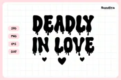 Spooky Bachelorette Party Saying SVG | Deadly In Love Product Image 3