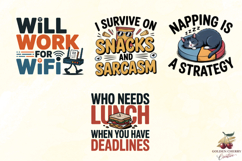 Funny Work Quotes PNG Bundle | 36 Sublimation Designs Product Image 3