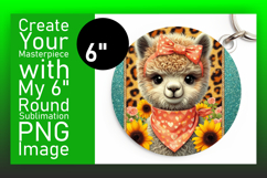 Lovely Keychain Round Design PNG , Cute Animals Product Image 1