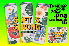 CHARMING 20oz PNG Tumbler Wrap , Flower Quote Product Image 1