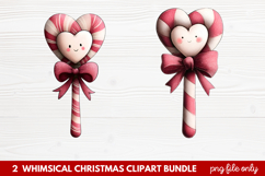 Whimsical Christmas Clipart | Cute Festive Holiday PNG Product Image 1
