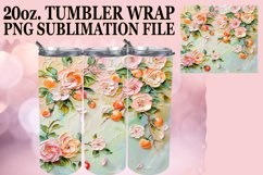 3D Pattern Flower Fruit Tumbler Art Product Image 1