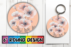 Trendy Circle Design Car Coaster PNG , Beauty Flower Product Image 1
